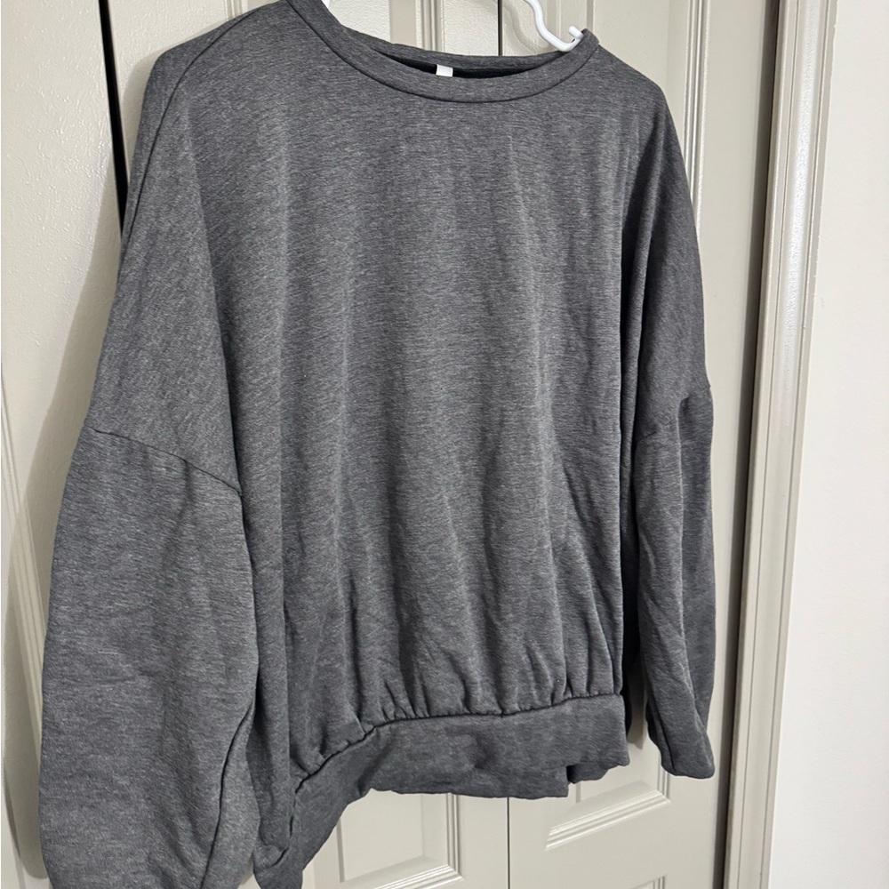 Gray Fleece Lined Sweatshirt